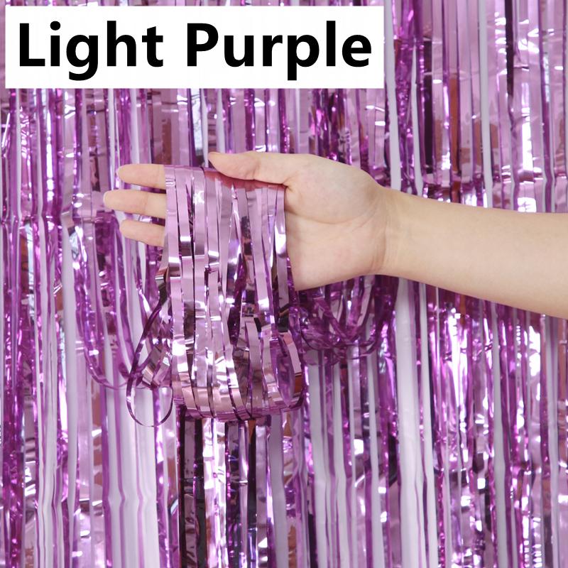 2/1Pack Party Background Wedding Decoration Foil Fringe Curtain Sequin Bachelorette Photo Backdrop Wall Curtain Birthday Gifts