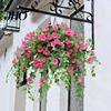 Künstliche Prunkwinde 44 Blüten Realistische Gefälschte Seiden-Petunienblumen UV-beständig Außen Dekoration Innen Garten Hof Wandbehang Kunstpflanzen Dekoration