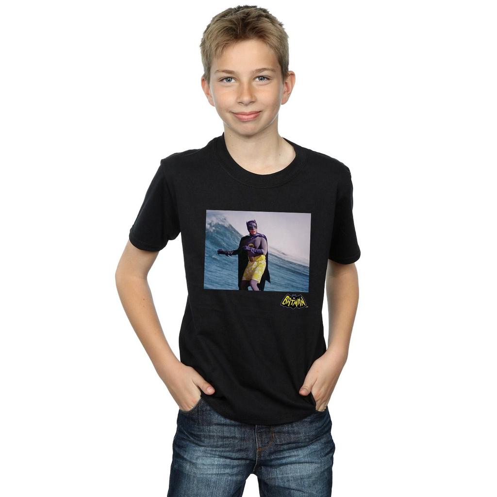 DC Comics Boys Batman TV Series Surfing Logo T-Shirt