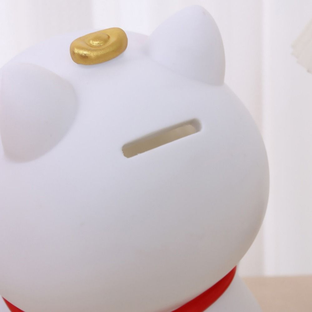 Eco Friendly Cat Piggy Bank Cute Animal Saving Pot Multi-purpose Lucky Cat Ornament Table