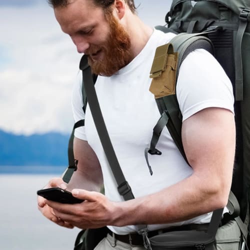 Flashlight Pouch | Flashlight Holder Holster | Elastic Cord Buckle Closure Torch Carry Case Light Nipper Military Fan Flashlight Bag Small Single Tool