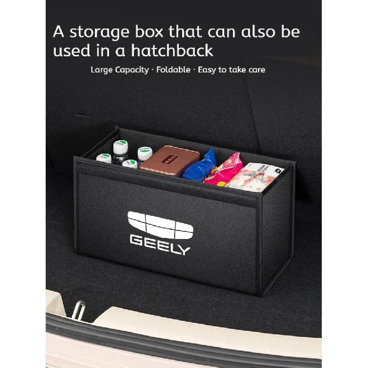 For GEELY Coolray Starray Emgrand Emgrand Tugella Car Trunk Storage Box Organizer Foldable Stowing Tidying Bag Car Accessories