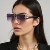 New In Sunglasses For Women Modern Fashionable Square Eyeglass Frame Metal Decoration Simple Lines Accessories Women Glasse