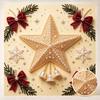 Pearl Painting Christmas Star with Bows and Bells Art Kit DIY Home Decor Painting