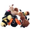 New 1 Piece Small Insect Plush Toy Doll Keychain Creative Stuffed Doll Bag Pendant Cute Snail Bee Keyring Birthday Gift
