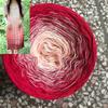 300g Organic Lace Cotton Blend Cake Roll Long Section Dyeing Yarn Hand-woven Shawl Scarf Skirt Hat Crochet Wool