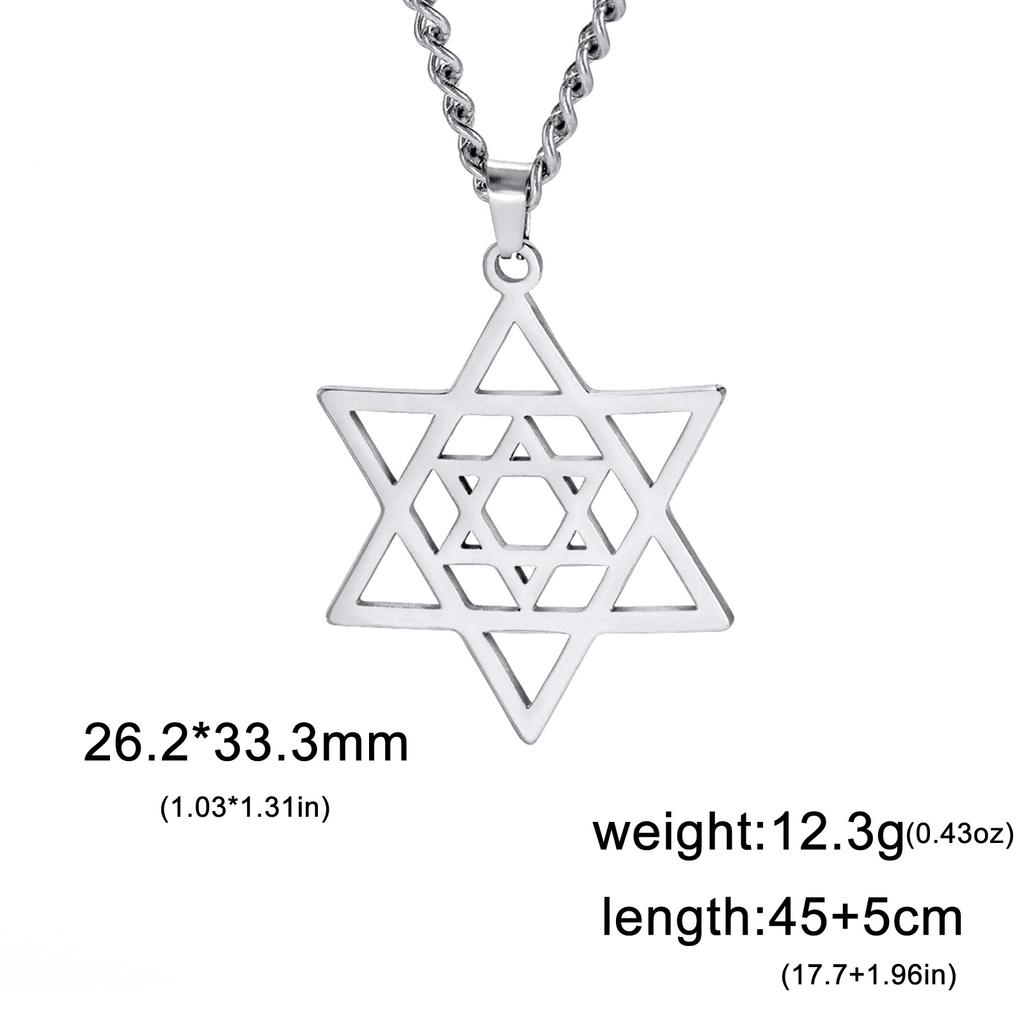 Collana Ace Acciaio Inossidabile Esagono Croce Protettivo Religioso Design Catena Oro per Uomo