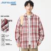 Jeanswest Men's Plaid Long-Sleeve Casual Shirt Jacket