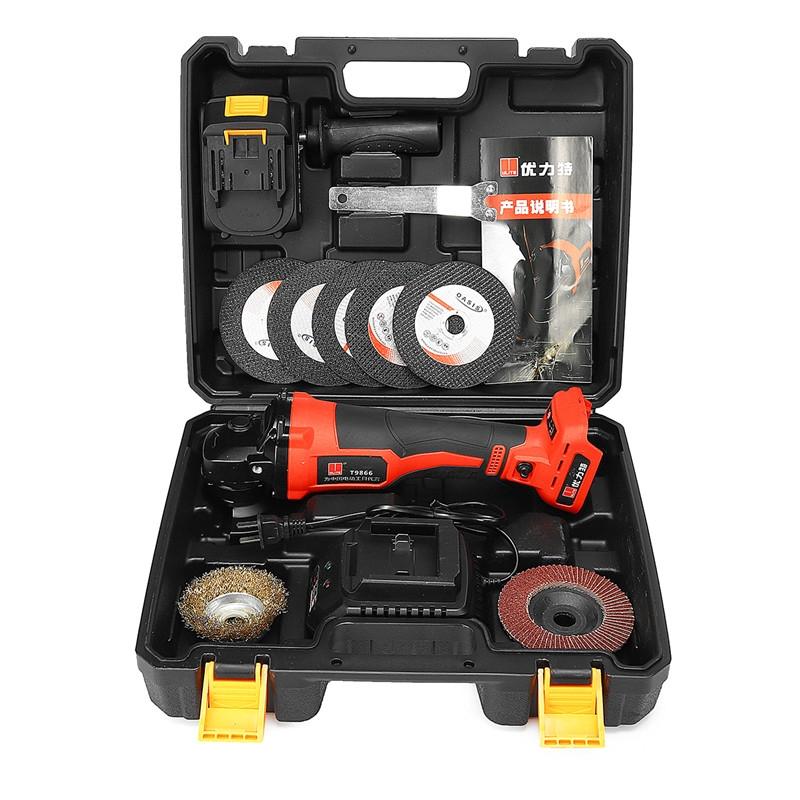 12800mAh Electric Cordless Angle Grinder Polisher Sander Cutting Sanding Waxing Machine