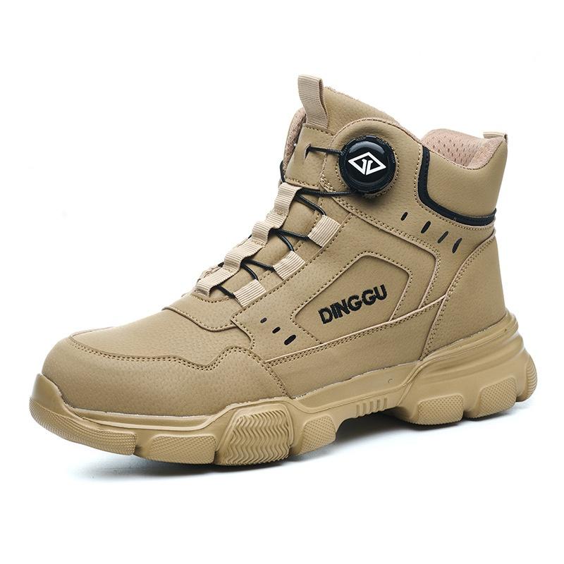 Rotating Button Safety Boots Men Anti