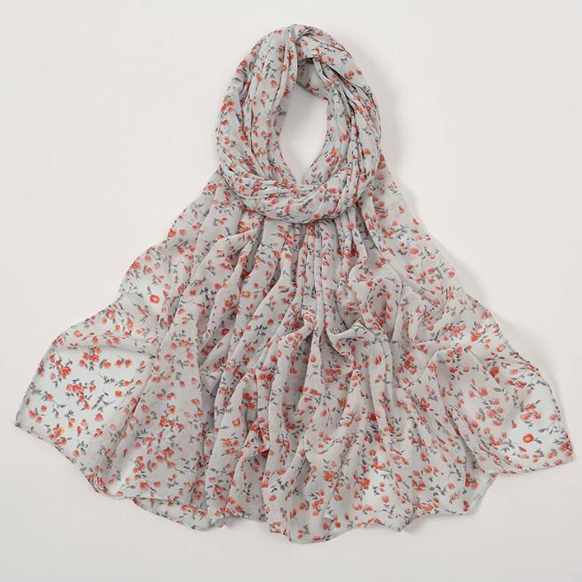 Korean Style Luxury Women Spring And Summer Metallic Daisy Flower Long Scarves Pashmina Female Shawl Hijab