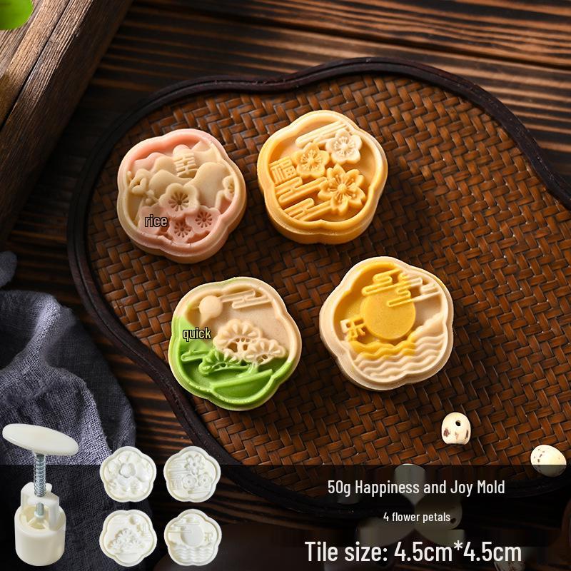 Mid-Autumn Mooncake Mold Stamp Tool for Ice Skin Mung Bean Pastry
