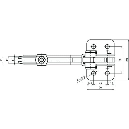 Super Downward Presser Toggle Clamp (Vertical Handle Type) TDX14F