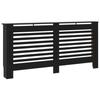 Radiator Cover - VIDAXL - Black - MDF - Slat Design