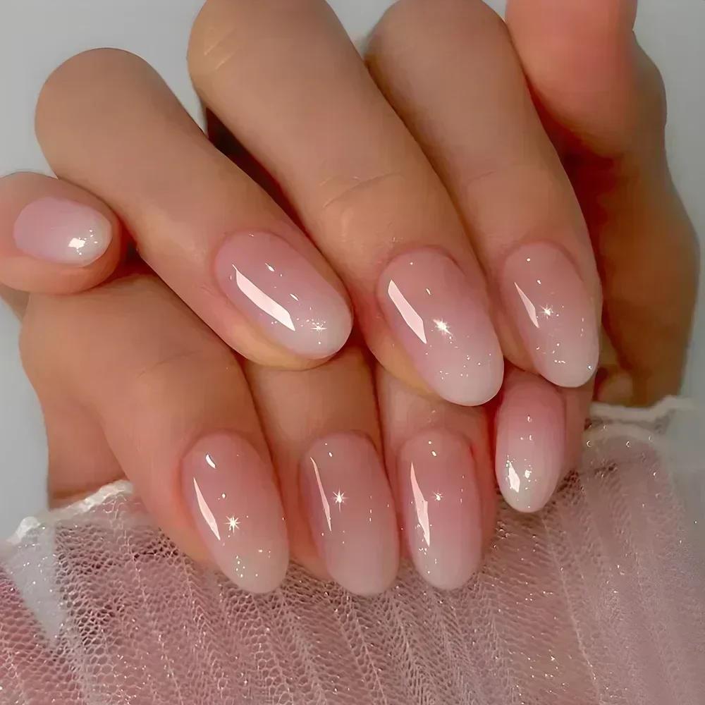 24 Stück Rote Lange Sarg-Press-On-Nägel Mit Kleber Vollabdeckung Gelee-Falschnagelspitzen Künstliche Ballerina-Maniküre