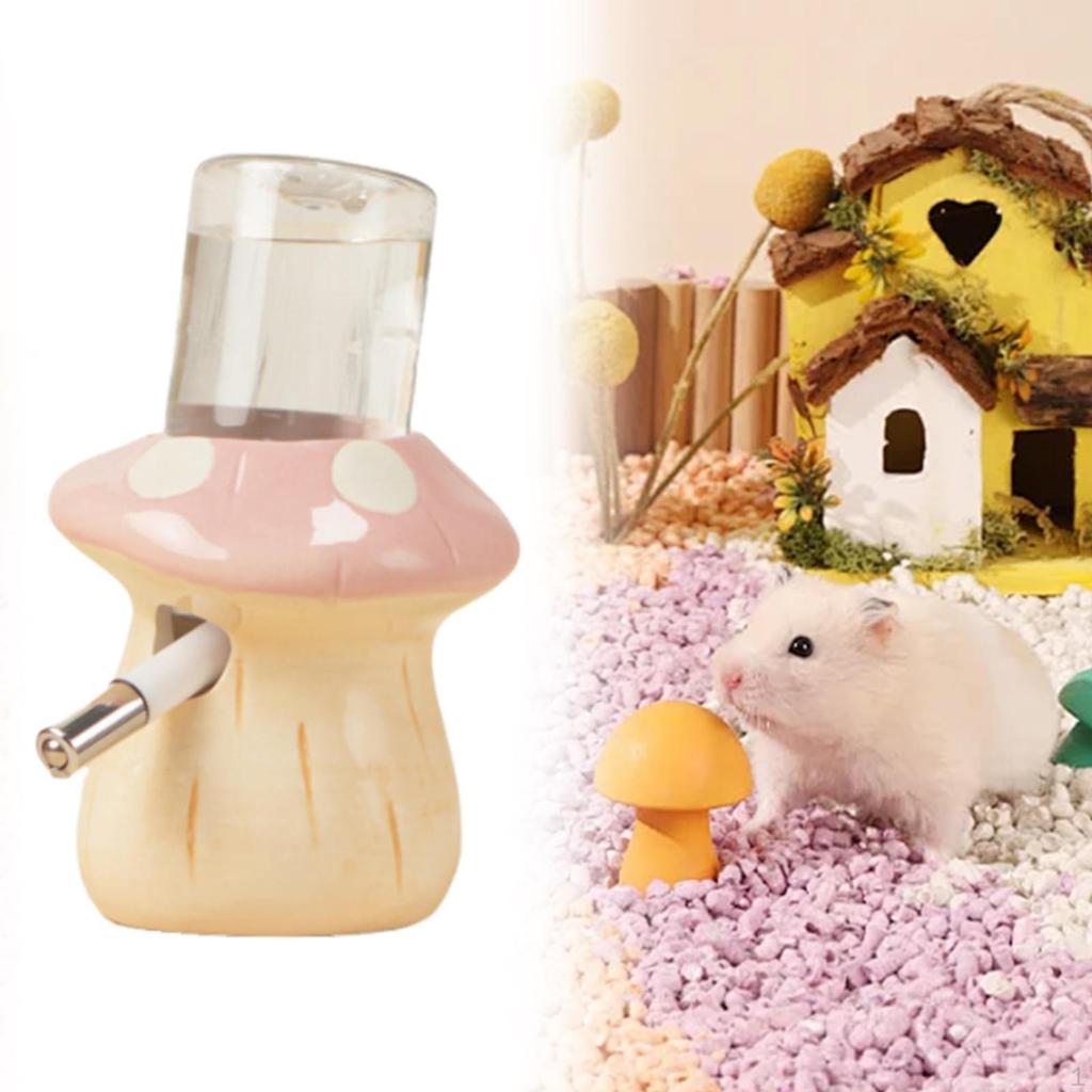 Cage Accessory Water Bottle with Stand, Designed In Ceramic for Small Pets Like Rats