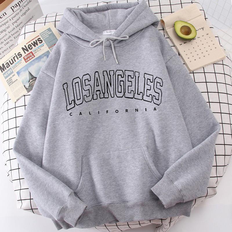 Women's Hooded Sweatshirt: 2026 Autumn Loose Fit with Printed Pockets and Fleece Jacket