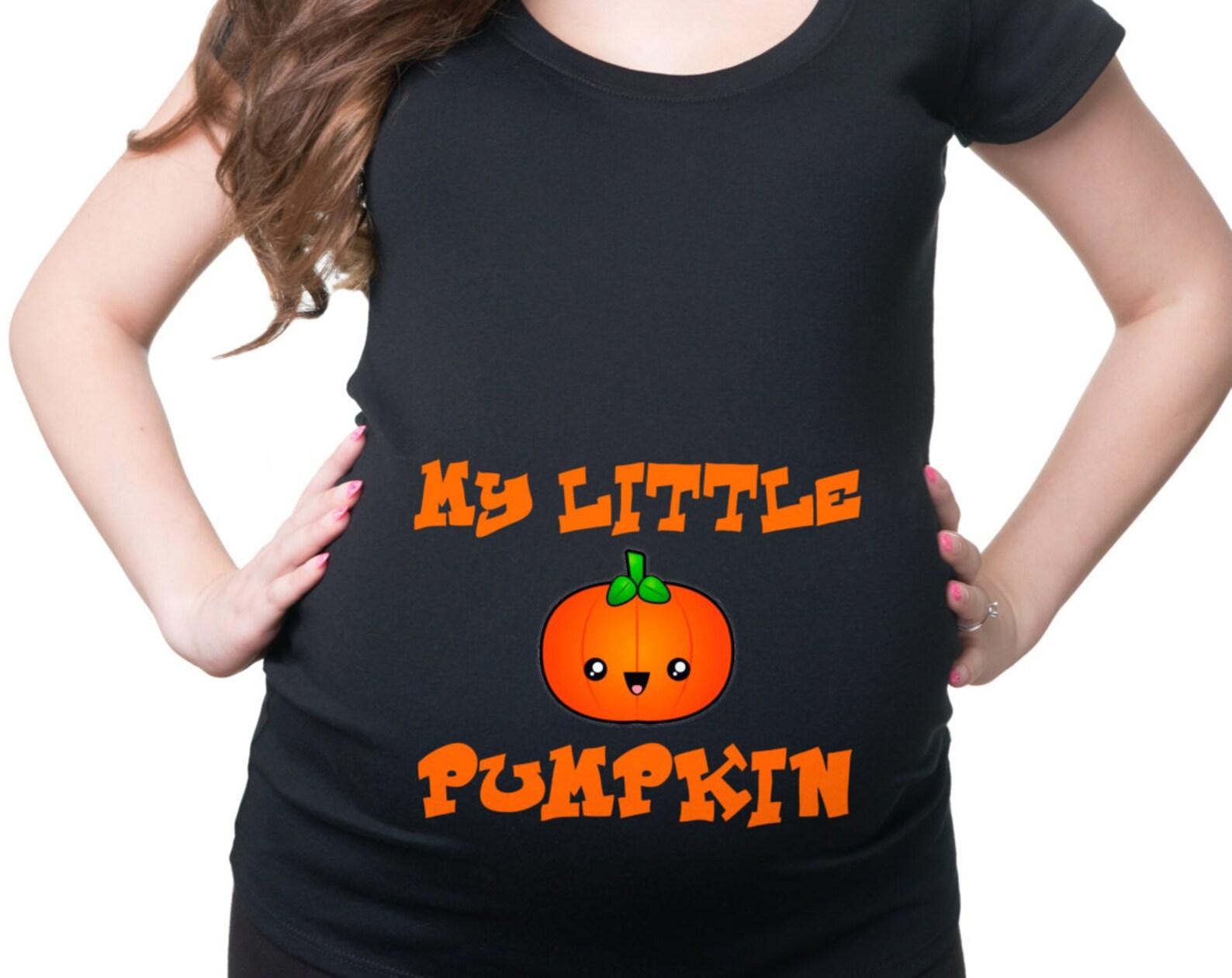 My Little Pumpkin Maternity T-Shirt - Halloween Pregnancy Costume Tee 2XL
