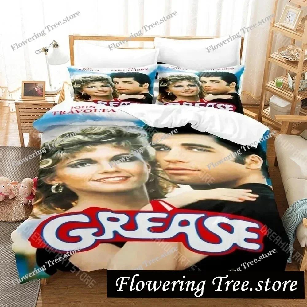 3D Print Grease Bedding Set Boys Girls Twin Queen King Size Duvet Cover Pillowcase Bed boys Adult Home Textileextile029