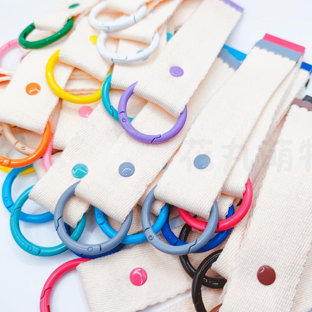 3.2CM Wide INS Style DIY Canvas Keychain Embroidered Name Tag