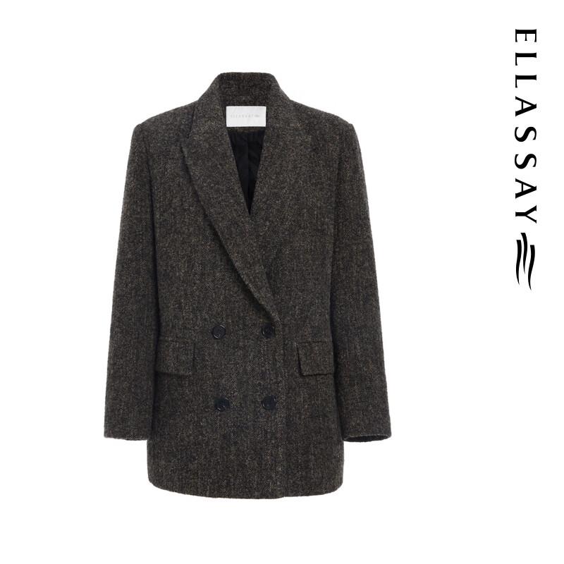 ELLASSAY Women's Wool Blend Blazer Coat