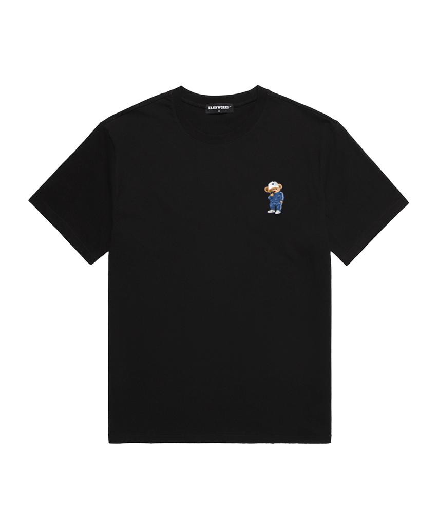 VANNWORKS Mini Comport Bear Oversized Short Sleeve T-Shirt (Vndts216) Black
