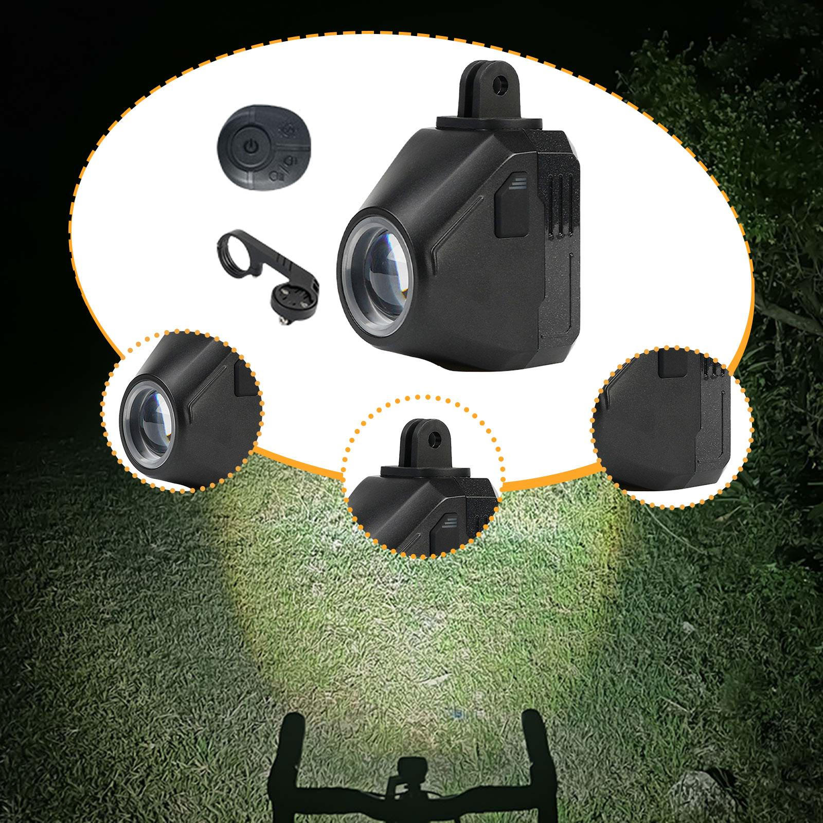 

Велосипедная фара 1600 люмен с дальним/ближним светом для ночной езды чёрный