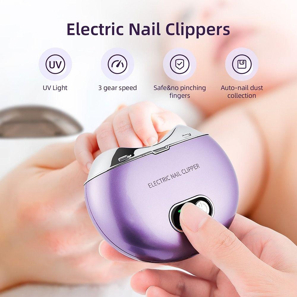 3 Speeds Automatic Nails Trimmer Low Noise Electric Nail Clipper Manicure Machine for Men Women