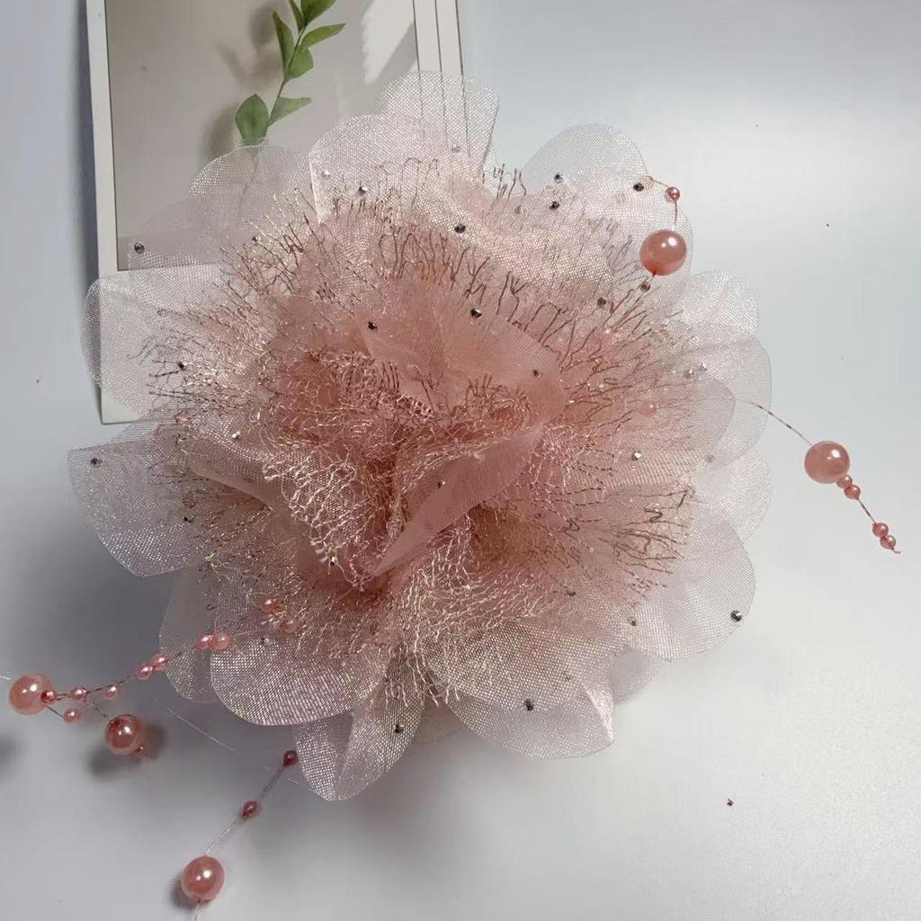 Elegant Peony Sequin Tassel Claw Clip Spring 2026 Hair Accessory