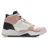 Li Ning Vintage Basketball Shoes Women's High top Ecru/Tea Orange Pink/Black AGBR084-2