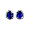 Elegant Oval Zircon Earrings for Women Gold Plated Minimalist Party Jewelry Fashion Accessories