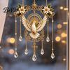 Memorial Keepsake Stained Glass Effect Blessing Suncatcher, Acrylic Angel Prayer Window Hanging Religious Gift for Women Ornament with Faux