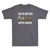 Better With Goats Goat Shirt Funny Goat Lover Gift Vintage Unisexs Black Tshirt