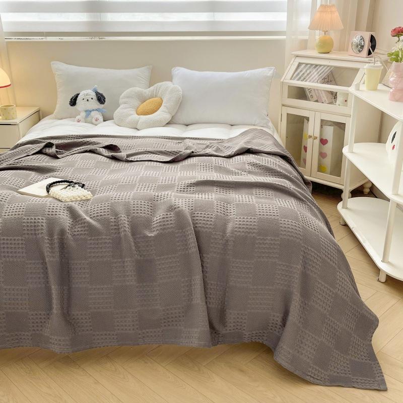 Picnic Blanket 100% Cotton Soft Breathable Thermal Skin-friendly Throw Blankets for Beds Living Room Home Decor for All-Season