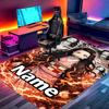 Custom Name Personalized Demon Slayer Print Carpet, Versatile Home Decor Rug, for Playroom, Apartment, Balcony, Entryway, Hallway Gift