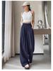 2026 Women's High-Waisted Ice Silk Wide-Leg Pants – Summer Slimming, Loose, Casual, and Cool
