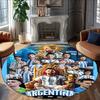 1pc M-Messi1 Carpet, Round Rug, Comfortable, Suitable for Entryways, Living Rooms, Office, And Bedrooms, Christmas Decoration