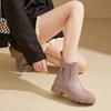 Women's Waterproof Non-Slip Rain Boots with Thick Soles and Mid-Low Shaft – Elastic Opening for Added Comfort.