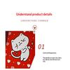 6Pcs Cute Antiquity Lucky Cat Red Envelope Thickened Rectangular Red Packet Colorful Lucky Money Bag Kids