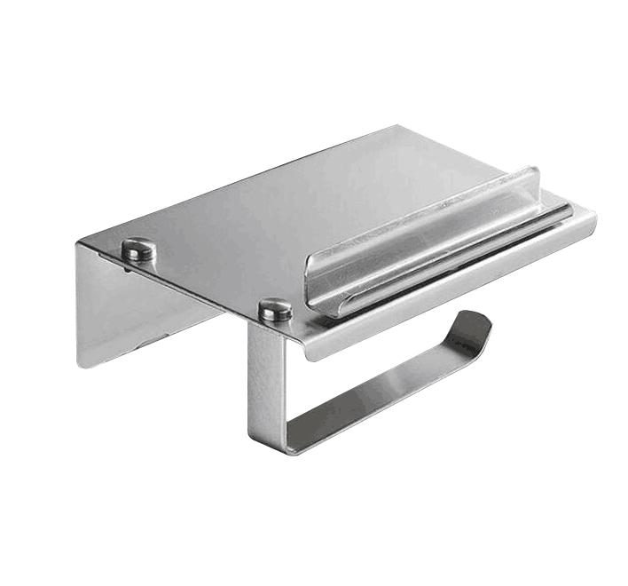 Modern Chrome Wall Mount Toilet Paper Holder Self-Adhesive Roll Hanger for Bathroom or Kitchen Stylish Design