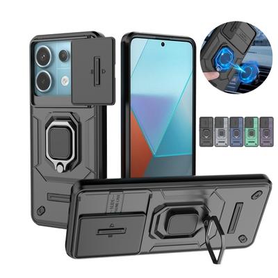 Voor Xiaomi Redmi Note 13 Pro 5G Case Slide Camera Protect Magnet Ring Armor Telefoonhoesjes voor Redmi Note13 Pro 13Pro 5G Achterkant