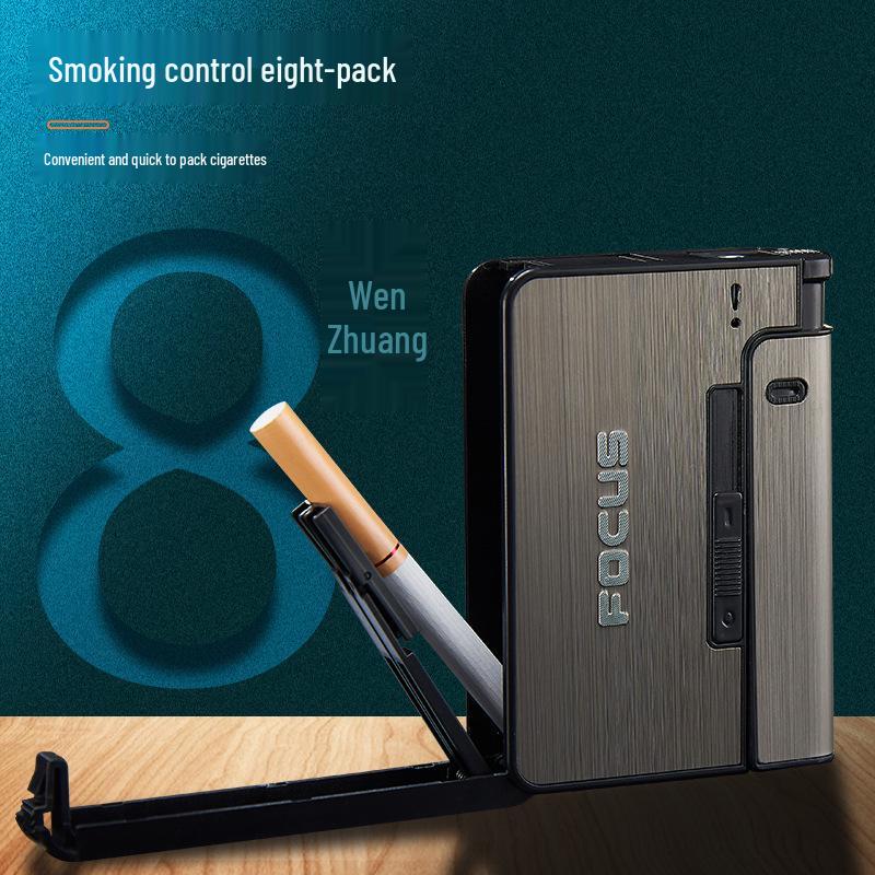 Focus YH001 Portable Cigarette Case with Replaceable Lighter - Creative, Separable Design