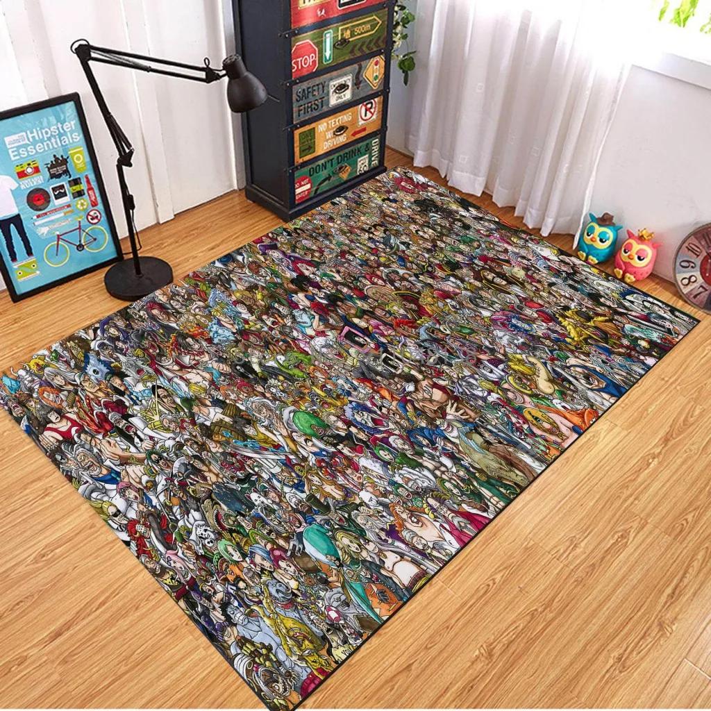 2026 Anime One Piece Japan Cartoon Teppich Teppich Für Wohnzimmer Schlafzimmer Sofa Fußmatte Dekoration Kinder Spielen Rutschfester Boden