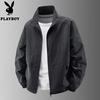 PLAYBOY Men's Thin Casual Stand-up Collar Jacket