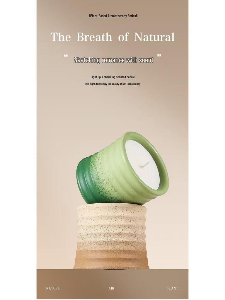 Creative Soy Wax Ceramic Aromatherapy Candle for Bedroom & Living Room