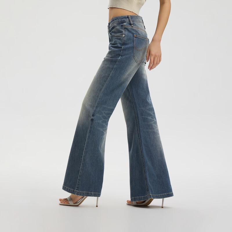 Lee Women's Mid-Blue Loose Flared Jeans
