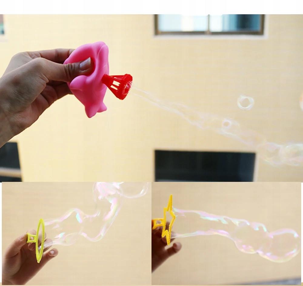 Soap Bubble Set 3 Rings Animal Liquid Soap Bubbles For Kids
