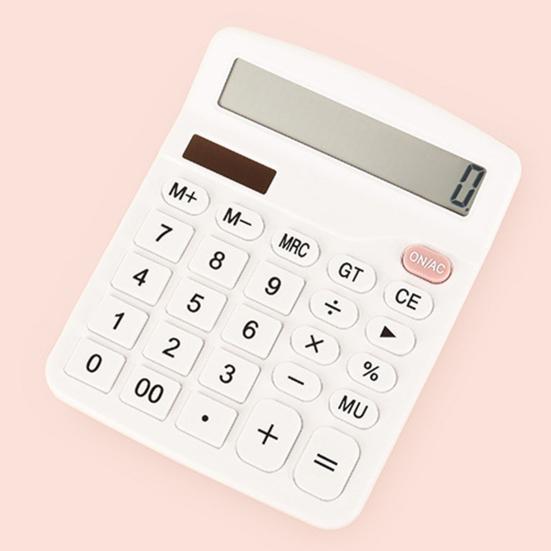 Mini Calculator Clear Screen Display Comfortable Buttons Non-breakable 12 Digits Display Ultra-thin Desktop Calculator Office Supply
