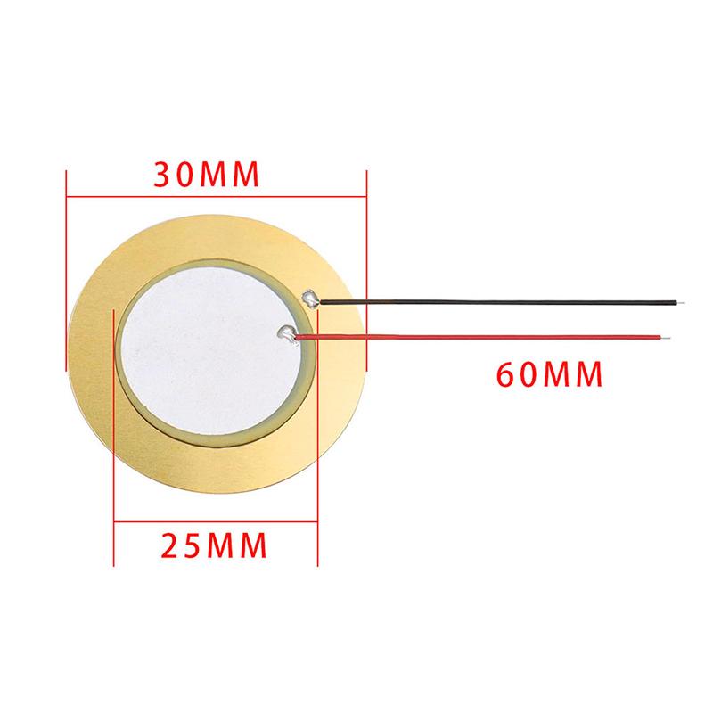 10pcs For Audio Buzzer Piezoelectric Piezo Ceramic Wafer Plate Dia 12/15/18/20/27/35/50MM With Wire Buzzer Loudspeaker