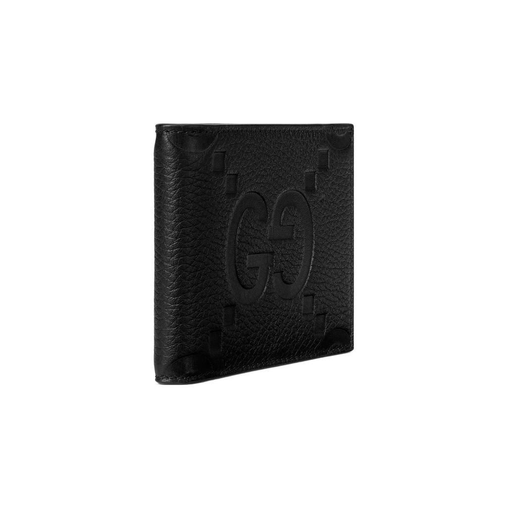 Gucci GG Embossed Leather Bifold Wallet Black Daily Travel 739475-AABY0-1000